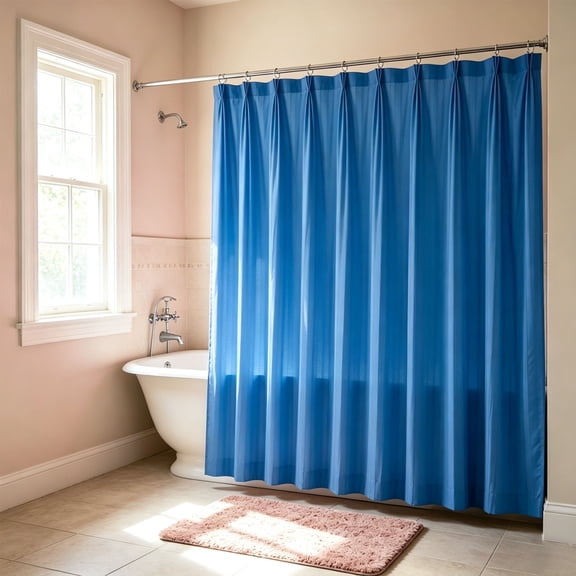Heavy Duty Plastic Shower Curtain, Water Repellent Bathroom Liner, 70.87x70.87in Flexible Sturdy Shower Curtain
