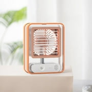 Portable Fanl,New Mini Fan,Usb Portable Chiller Desktop Mute Spray Water Conditioning Personal Air Cooler,3 Wind Speedss Ambient Light Mini Fans for Home Office Dorm Travel