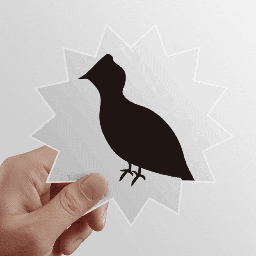 Black Grouse Animal Portrayal Sun Vinyl Sticker Luggage Graffiti Flower Decal