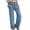 Light Blue, variant on Womens Cotton Linen Gauze Pants Elastic High Waist Pleated Wide Leg Pants with Button Decor & Pockets Summer Solid Color Lightweight Palazzo Trousers Khaki S