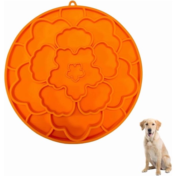 Esterilla de doble cara para lamer perros, almohadilla redonda de silicona con superficie texturizada, comedero lento para aliviar la ansiedad y disfrutar de las comidas, fácil de limpiar, adecuada