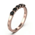 thumbnail image 2 of 0.51Ct Premier Five Stone Trellis Black Diamond Moissanite 18K Rose Gold Over Silver Wedding Ring, 2 of 4
