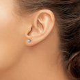 thumbnail image 3 of Auriga Fine Jewelry 925 Sterling Silver Rh-plated 4-5mm Grey Round FWC Pearl Post Stud Earrings for Women, 3 of 6