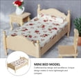 thumbnail image 4 of FELTECHELECTR 1 pieza exquisita mini casa cama mini cama individual miniatura decoración muebles modelo, 4 of 7