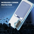 thumbnail image 4 of ELEHOLD Clear Magnetic Wallet Case For Samsung Galaxy A16 5G , Mag Safe Compatible Transparent Hard PC + TPU Back Shockproof Protection Case Cover with Magnetic Card Holder ,Blue, 4 of 6