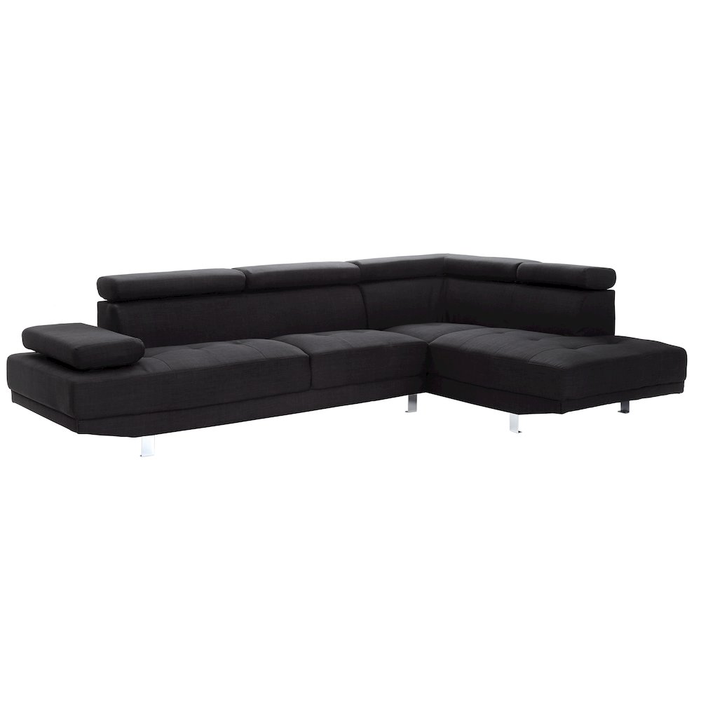 Glory Furniture Riveredge Sectional in Black Color