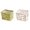 Green 1 Pack & White 1 Pack, variant on Collapsible Fabric Storage Cubes Organizer With Handles Children's Foldable Fabric Storage Cube Box, 20 cm×16 cm×14 cm, Yellow