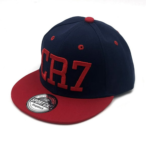 Modèle de Commerce Extérieur Brodé CR7 Lettres Enfants Couleur-Blocage Casquette de baseball Ronaldo hip-hop Extérieur hip-hop Chapeau Coréen version Chapeau à Bords Plats Tendance