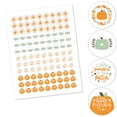 thumbnail image 2 of Big Dot of Happiness Little Pumpkin - Fall Birthday Party or Baby Shower Round Candy Sticker Favors - Labels Fits Chocolate Candy (1 sheet of 108), 2 of 5