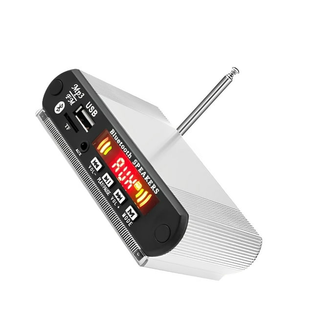 Scienceny Reproductor de audio digital de aluminio 12v Pantalla colorida Decodificador Mp3 Paneles de instrumentos para automóviles No.2 Scienceny VI009053-02