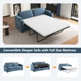 thumbnail image 5 of LUCKHAO 72.8" Corduroy Sleeper Sofa Loveseat Sofa with Pull Out Sofa Bed and Full Size Mattress, 2-in-1 Convertible Sleeper Couch with 2 USB Ports, 2 Cup Holders, 2 Side Pockets and Phone Holder, 5 of 28