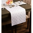 thumbnail image 4 of DII Modern Cotton Polka Dot Table Runner Set in White/Silver (Set of 5), 4 of 6