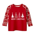 thumbnail image 4 of gcong Christmas Shirts for Girls Xmas Tree Print Raglan Long Sleeve Loose Shirts Crew Neck Tops Baggy Snowflake Blouse Size 3-12 Years, 4 of 5