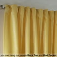 thumbnail image 4 of 3S Brother's Solid Luxury Matte Velvet Soft Curtains Set of 2 Panels Hanging Back Tap & Rod Pocket Home Décor Bedroom Kitchen Office Windows Room Darkering ( Banana-52"x120"), 4 of 6