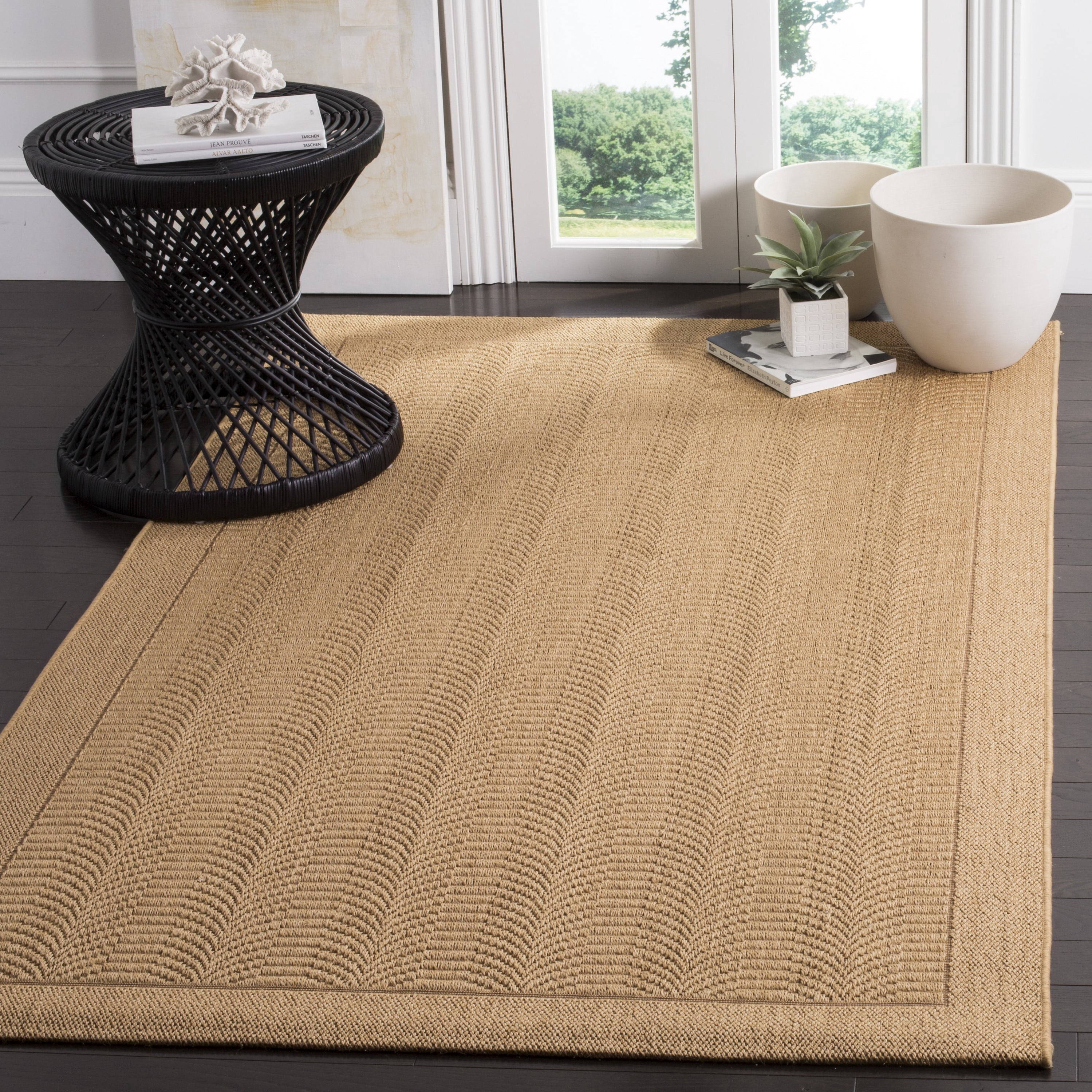 SAFAVIEH Palm Beach Candyce Geometric Area Rug, Maize, 3' x 5'