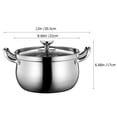 thumbnail image 3 of Multi-function Milk Pot Saucepan Covered Cooking Pot Stovetop Milk Pot Food Heating Pot, 3 of 9