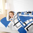 thumbnail image 4 of Manfei Blue White Abstract Bedding Comforter Set, Chic Minimalism Twin Comforter Sets, Teen Child Kid Adult Reversible Bedding Set, Lightweight Room Decor, 2-Piece, 4 of 8