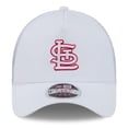 thumbnail image 2 of Men's New Era White St. Louis Cardinals 2026 Batting Practice Apex 9FORTY Adjustable Trucker Hat, 2 of 5