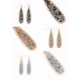 thumbnail image 3 of Glitter Faceted Teardrop Hook dangle Earrings By DOBBI ( VARIETY OF COLORS AVAILABLE ), 3 of 3