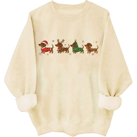 Dachshund Christmas Sweatshirt Wiener Dog Holiday ShirtS Dachshund Lover Xmas Gifts Sweatshirts