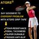 thumbnail image 3 of ATGRS Tennis Grip Tacky - Cinta de agarre para raqueta de tenis, absorbente, antideslizante, para tenis, bádminton, pickleball, mango de raqueta con crestas amortiguadoras (negro), 3 of 5