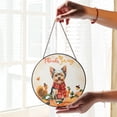 thumbnail image 2 of Happy Thanksgiving Yorkshire Terrier with Turkey Pumpkins Autumn Vibes Stained Glass Suncatcher Yorkie Dog Lover Gifts Window Hanging Sign Decor - 12018, 2 of 5