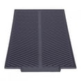 thumbnail image 3 of Alfombrilla para secar platos, Escurridor de cocina de silicona Alfombrilla rectangular para encimera para drenar el agua 44 * 33 cm(Gris) EOTVIA No, 3 of 5