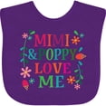 thumbnail image 3 of Inktastic Mimi and Poppy Love Me Granddaughter Girls Baby Bib, 3 of 4