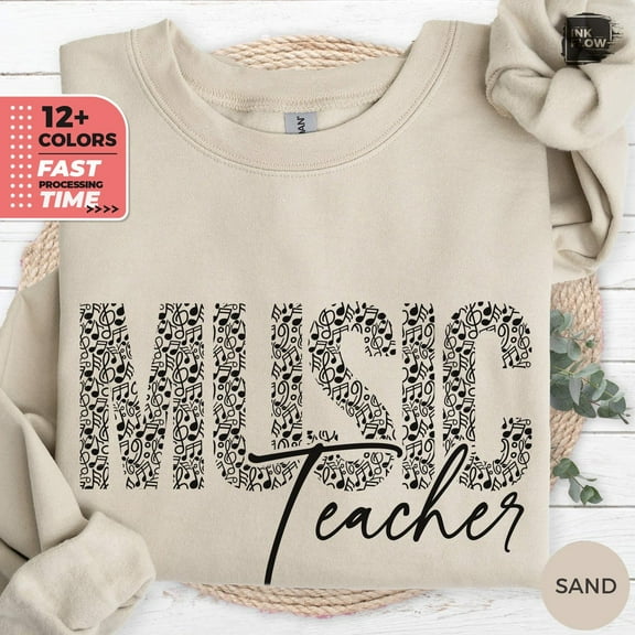 Music Teacher Sweatshirt, Music Teachers, Music Teacher Sweatshirt, Teacher Shirt, Music Teacher, Her, Cool Teacher Club SweatShirt TSHIRT All Size S-5XL