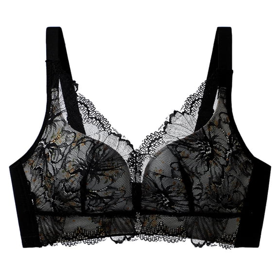 Women Lace Bralette Wireless Bras Padded Sheer Floral Mesh Lingerie Comfort Bra Sexy Sleepwear Bra