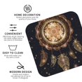 thumbnail image 3 of Disketp Dreamcatcher With Mandala Funny Coasters,4 Pcs Leather Coasters with Holder, Perfect Housewarming Hostess Gifts,Protect Furniture from Water Marks Scratch and Damage-Square, 3 of 6