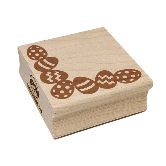 Easter Egg Corner Border Square Rubber Stamp Stamping Scrapbooking Crafting - Medium 1.75in