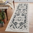 thumbnail image 6 of EastVita Area Rugs Carpets Runner Rug for Living Room Shag Rug Bedroom Rug Vintage Boho Grey Rug Bathroom Rugs High Low Pile Medallion Throw Rugs Stain Resistant Carpet grey 9*12ft, 6 of 7