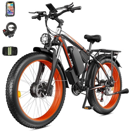 Electric Bike 2000W Dual Motor Fat Tire 26x4 Mountain Bike