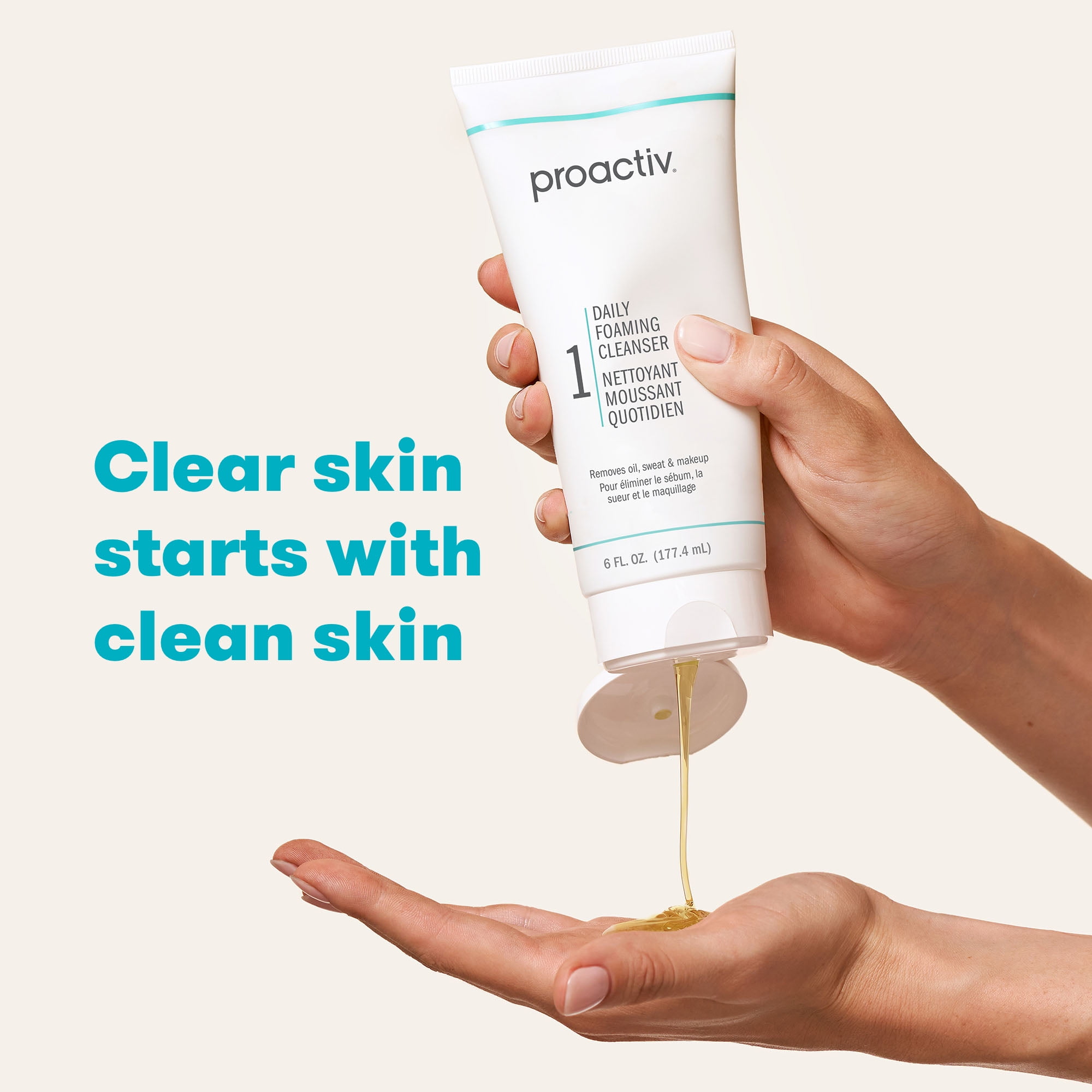 Proactiv Daily Foaming Cleanser for Acne-Prone Skin, Oil & Makeup Remover, Brightening Face Wash, Paraben-Free, Targets Post-Acne Dark Marks, 6 Fl Oz
