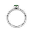 thumbnail image 5 of Gem & Harmony Lab-Created Emerald Ring 2/5 Carat (Ctw) in Sterling Silver for Women, 5 of 6