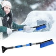 thumbnail image 2 of Extendable Car Ice Scraper and Snow Brush 2-in-1 Pivoting Long Handle Aluminum Pole Winter Windshield Tool for SUV Trucks, 2 of 7