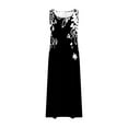 thumbnail image 4 of QUNYINEY Dresses for Women 2025 Floral Sleeveless Casual A-Line Dress with Pockets Crew Neck Flowy Maxi Sundress, 4 of 5
