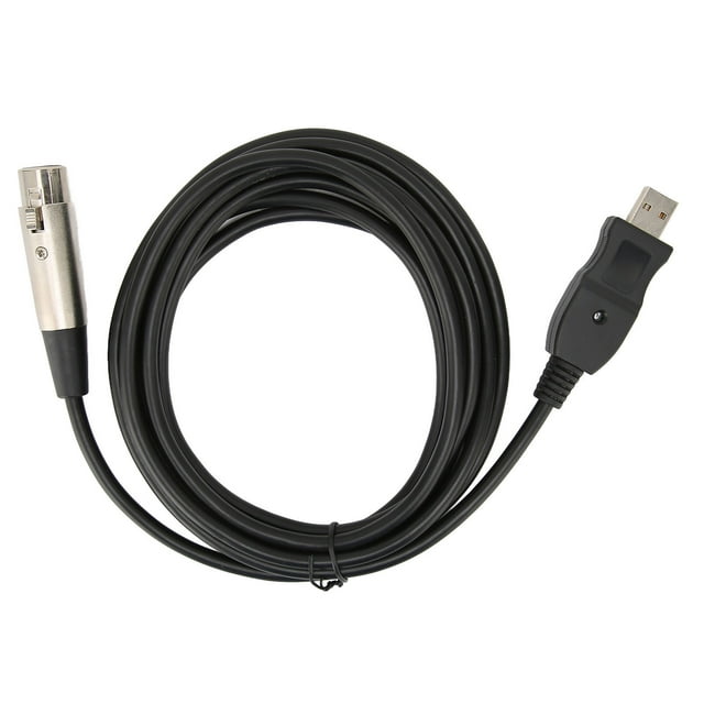 Cable convertidor de micrófono USB a XLR con tarjeta de sonido para grabación de instrumentos musicales y karaoke.