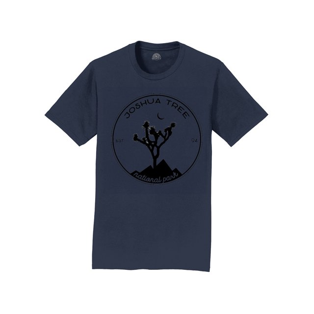 Gravity Outdoor Co. Joshua Tree Mens T-Shirt - Black Logo - Navy - Large