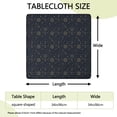 thumbnail image 2 of Dark Blue Sun Moon Star Pattern Square Fitted Tablecloth with Elastic Edge,Square Table Cover,Washable Elastic Table Cover for Home Kitchen Party Decor 34"x34", 2 of 6
