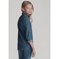 thumbnail image 3 of Ralph Lauren INDIGO Girls Cotton Denim Shirt, US 8, 3 of 4