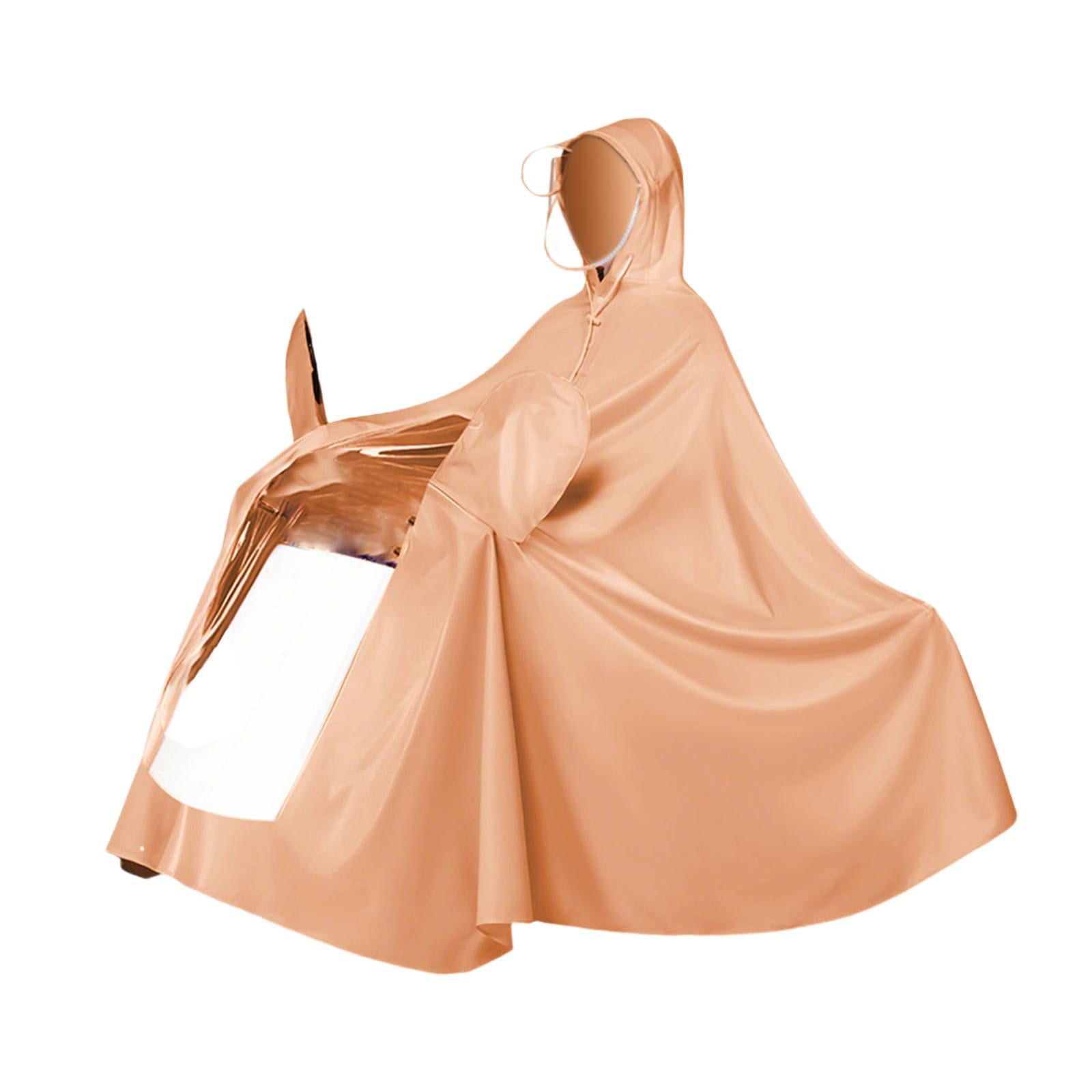 Wswqop Cycling Hooded Rain Cover Bike Full Body Long Raincoat Windproof Motorcycle Rain With Mirror Cover