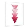 thumbnail image 2 of Designart 'Abstract Geometric Art Red Triangles Composition' Modern Framed Art Print, 2 of 4