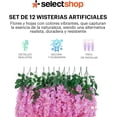 thumbnail image 2 of Flores Artificiales De Decoracion Glicina Colgantes De Wisteria para Jardín Exterior Hogar Fiesta Boda Plantas Artificiales Decorativas Flores Artificiales Realistas (Fiusha 12 Piezas), 2 of 7