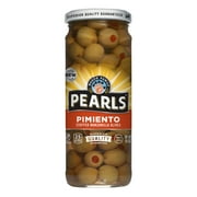 Pearls Pimiento Stuffed Manzanilla Olives, 10 oz. Jar Kosher, Non-GMO, Gluten Free, Vegan, Vegetarian