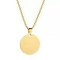 thumbnail image 5 of 20/25/30/35mm Necklaces Women's Stainless Steel Round Circle Silver/Gold/Black, 5 of 8
