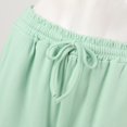 thumbnail image 4 of Pijamas de Dos piezas Gibobby Conjunto de punto mujer manga larga suéter pantalón pierna ancha verde M, 4 of 5