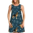 thumbnail image 1 of Xecao Chien Berger Allemand pour Robes d'Été pour Femmes Robes Décontractées de Plage Sans Manches T-Shirt Robe Évasée avec Poches, 1 of 7