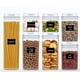 thumbnail image 1 of Juego de 7 recipientes para almacenar alimentos, de plástico transparente, para cereales y harina, con tapas fáciles de cerrar, para organizar y almacenar alimentos en la despensa de la cocina., 1 of 5